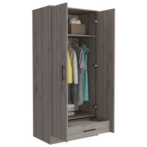 Closet Omaira, Humo, con entrepaños y  amplios cajones ZF