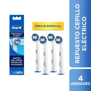 Repuesto Cepillo Dental Electrico Oral-B Precision Clean X 4Und