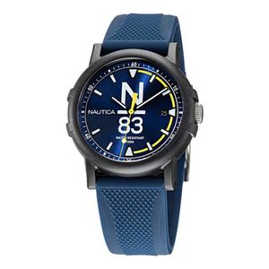 Reloj Hombre Nautica Cuarzo Pulso Azul Silicona NAPEPS101