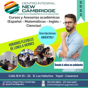 Cursos y Asesorías Académicas (Español - Matemáticas - Inglés - Ciencias) CENTRO INTEGRAL NEW CAMBRIDGE Yopal