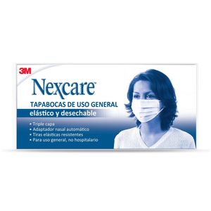 Tapabocas Nexcare Elastico Desechable X 50Und