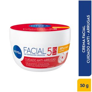 Crema Facial Nivea Cuidado Anti-Arrugas 5 En 1 X 50Ml