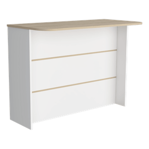 Barra de Cocina Diamante, Blanco Marqueza y Beige, Con Amplia Superficie ZF