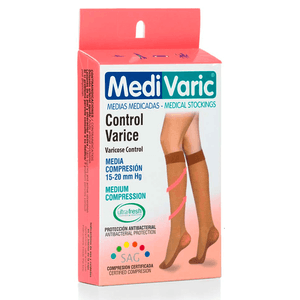 Media Dama Rodilla 15-20 Mmhg Medivaric Transparente
