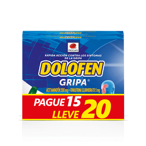 Dolofen Gripa Capsulas 500mg / 5mg / 2mg Pague 15 Lleve 20