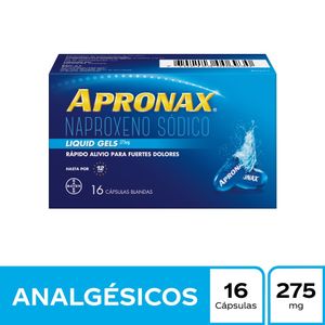Apronax 275 Mg Cápsula Líquida Naproxeno Sódico Caja X 16 Cápsulas
